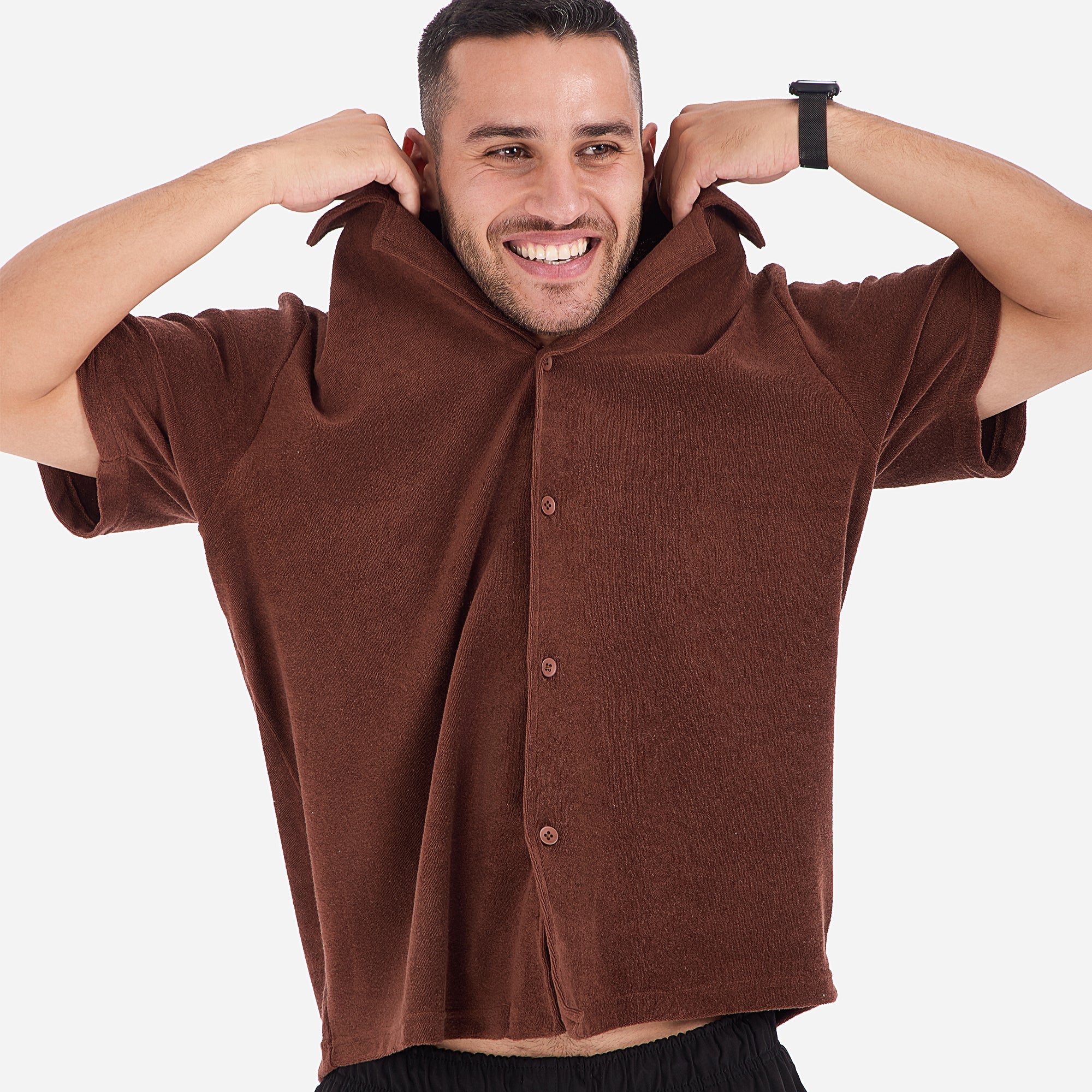 Terry Towel, Buttoned Shirt