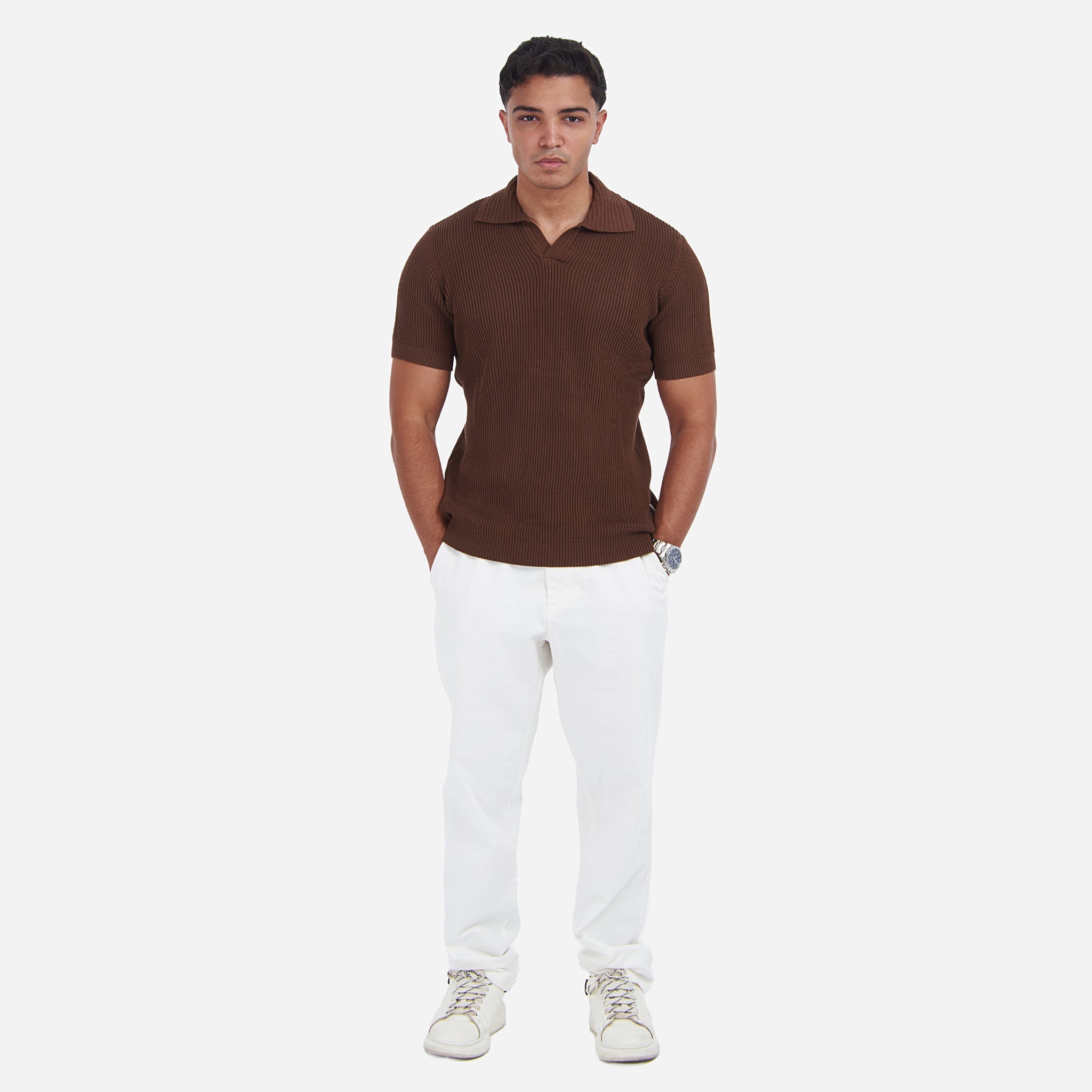 Textured RibKNIT Polo