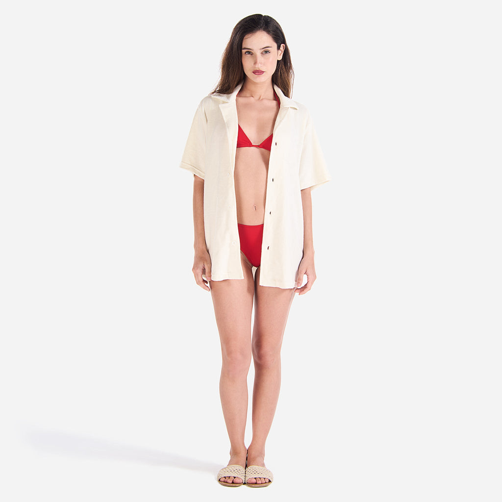 Terry Towel, Buttoned Shirt