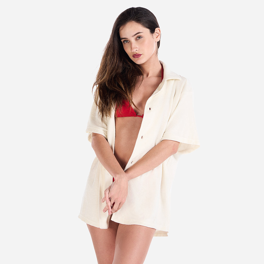 Terry Towel, Buttoned Shirt